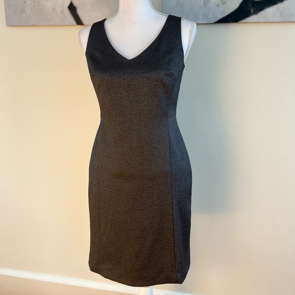 Ann Taylor Charcoal Sleeveless Midi Dress